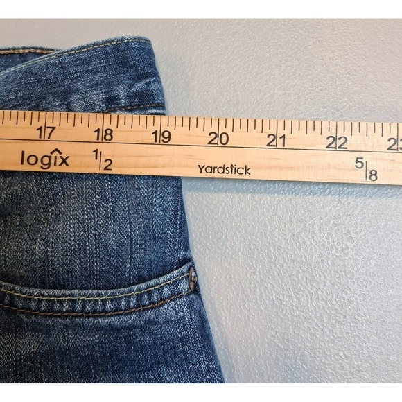 Banana Republic Dark‎ Blue Jeans Mens 36x34 Mid Rise Wide Leg Dark Wash Western - Picture 12 of 14